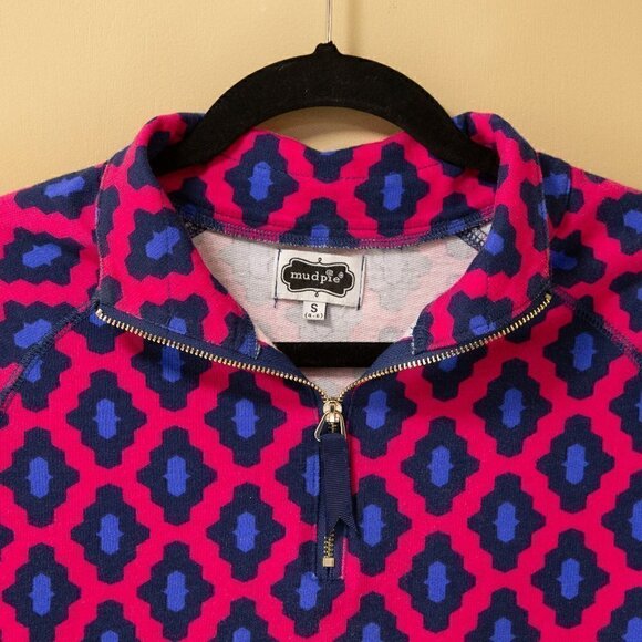 3 fpr $10 Mud Pie Poppy Monogram Quarter Zip Pullover - Picture 4 of 7